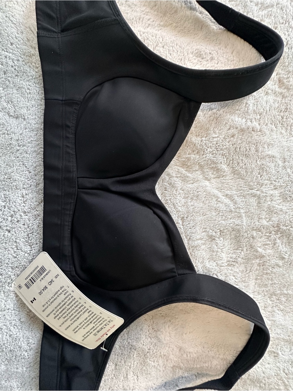 lululemon athletica Black Padded Support Bra
